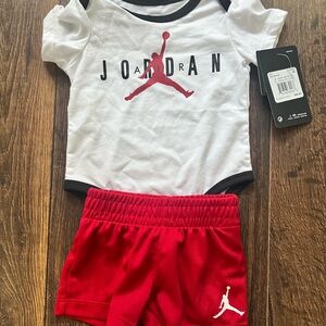Jordan Baby Onesie and Shorts Set